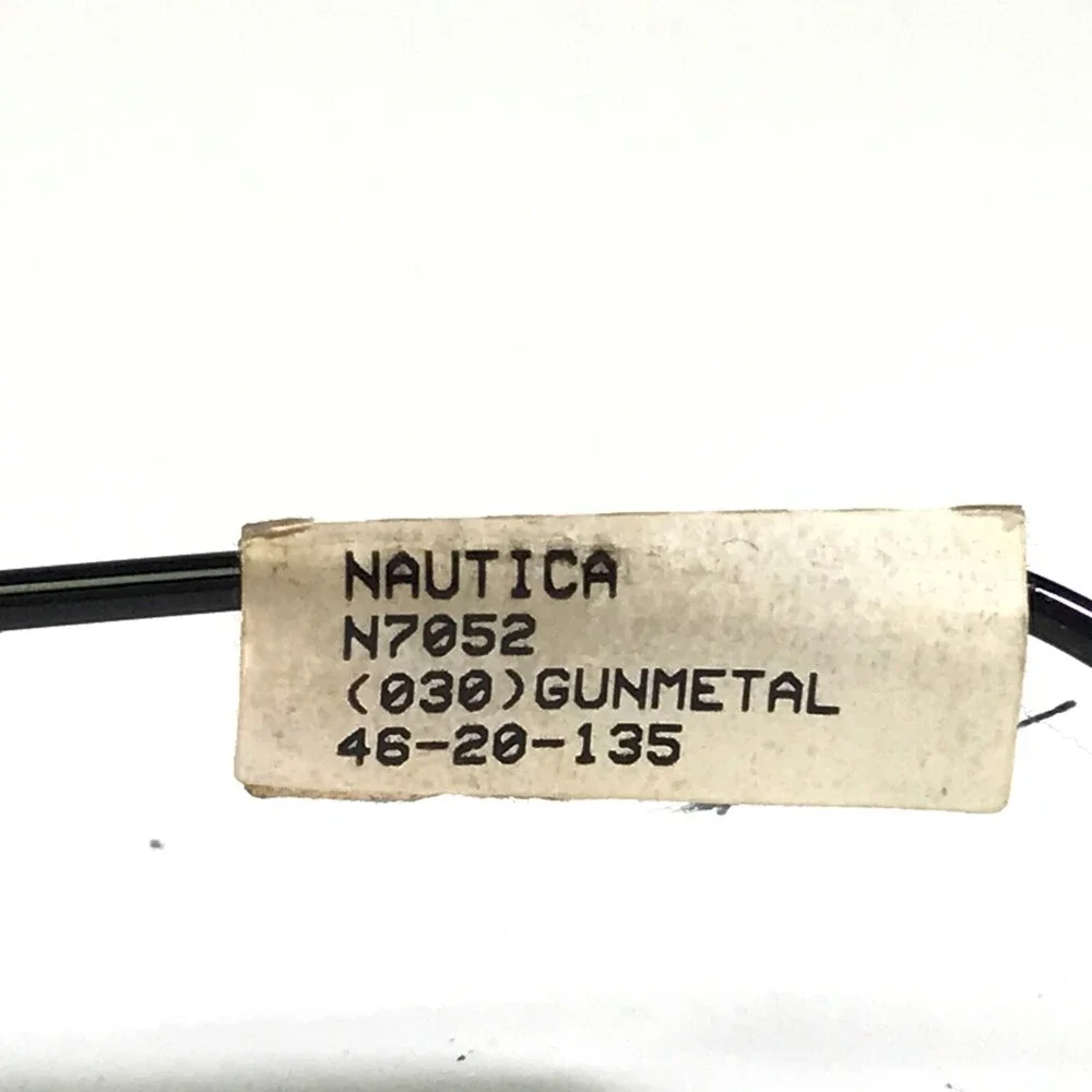 Nautica Eyeglasses Frames N7052 030 Black Gray Round Half Rim 46-20-135